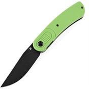 Kansept  2025A4 Reverie Black Linerlock Knife Green Handles