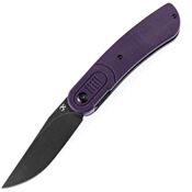 Kansept  2025A5 Reverie Black Linerlock Knife Purple Handles