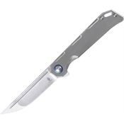 Kizer  I4458T4 Begleiter Stonewashed Framelock Knife Gray Handles