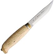 Marttiini 132010C Lynx Satin Fixed Blade Knife Curly Birch Handles