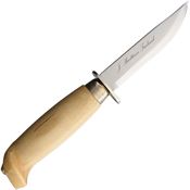Marttiini 508010C Scout Satin Fixed Blade Knife Curly Birch Handles