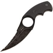 Station IX 005 La Griffe Black Fixed Blade Knife Black Handles