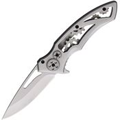 S-TEC 20315 Steampunk Framelock Knife Bead Blast Handles