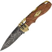 S-TEC 203163 Steampunk Spine Lock A/O Knife Brown Handles