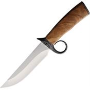 S-TEC 22042 S-TEC Satin Fixed Blade Knife Brown Handles