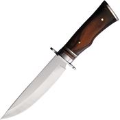 S-TEC 22044 S-TEC STT22044 Satin Fixed Blade Knife Brown Handles