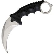 S-TEC 222002SL Karambit Satin Fixed Blade Knife Black Handles