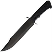 S-TEC 2241902 STT2241902 Bowie Black Fixed Blade Knife Black Handles
