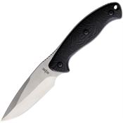 S-TEC 25145 S-TEC 25145 Satin Fixed Blade Knife Black Handles