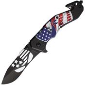 S-TEC 270173 Skull Assist Open Linerlock Knife