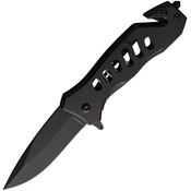 S-TEC 27033BK Assist Open Linerlock Knife with Black Handles