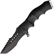 S-TEC 27106 Assist Open Linerlock Knife with Black Handles