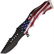 S-TEC 271061 Assist Open Linerlock Knife with Flag Handles