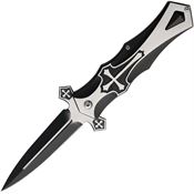 S-TEC 272508BK Cross Assist Open Linerlock Knife