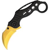 S-TEC 2734GD Karambit Assist Open Linerlock Knife Gold