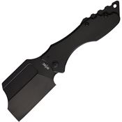 S-TEC S020BK Cleaver Framelock Knife Black Handles