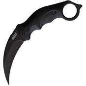 S-TEC S201BK Karambit Black Fixed Blade Knife Black Synthetic Handles