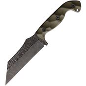 Stroup  TU3ODG10S TU3 Black Fixed Blade Knife OD Green Handles