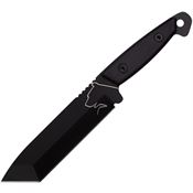 Turq Gear 001 Bear Black Cerakote Fixed Blade Knife Black Handles