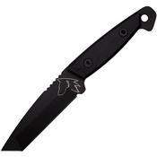 Turq Gear 002 Wolf Black Fixed Blade Knife Black Handles