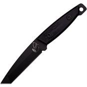 Turq Gear 003 Fox Black Fixed Blade Knife Black Handles