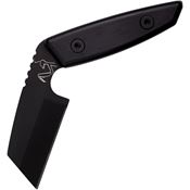 Turq Gear 004 Mantis Black Fixed Blade Knife Black Handles