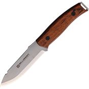 Willumsen Copenhagen 121LSW Wild1 stonewash Fixed Blade Knife Black Handles