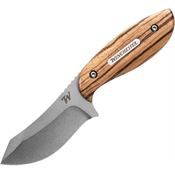 Winchester 3436 Barrens Stonewash Fixed Blade Knife Zebrawood Handles