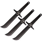 World Axe Throwing League L009 Harpy Black Fixed Blade Throwing Knives Set