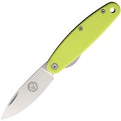 Blue Ridge Knives 5 Churp Linerlock Knife with Yellow Handles