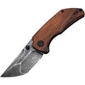 Civivi Knives 20028CDS1 Thug 2 Damascus Linerlock Knife Wood Handles