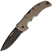 Cold Steel Knives 27BSDEBK Recon 1 Black Lockback Knife Dark Earth Handles