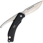 EKA Sweden Knives 317308 Swedblade G4 Satin Fixed Blade Knife Black Handles