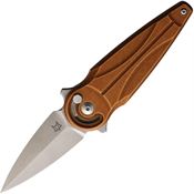 Fox Knives 551ALCO Saturn Slide Lock Satin Folding Knife Copper Handles