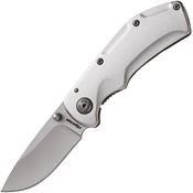 Fox Edge Knives 022 Pop Smoke Framelock Knife Silver Handles