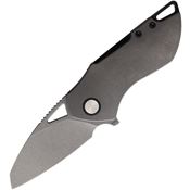 Grissom Knife & Tool 001DSW Riverstone Framelock Knife Gray Stonewashed Handles
