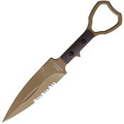 Halfbreed Blades CCK01DE Compact Clearance Dark Earth Fixed Blade Knife Flat Dark Earth Handles