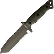 Halfbreed Blades MIK02OD Medium Infantry OD Green Tanto Fixed Blade Knife OD Green Handles