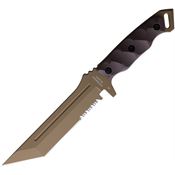 Halfbreed Blades MIK05PSDE HBBMIK05PSDE Medium Infantry DE Tanto Fixed Blade Knife Dark Earth Handles