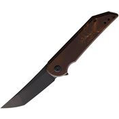 Hoback Knives 019JGD Radford Framelock Knife Juma Gold Dragon Handles