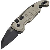 Hogue Knives 24147 Auto A01 Microswitch Button Black Knife Dark Earth Handles
