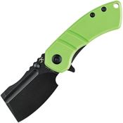 Kansept Knives 2030A8 Korvid M Black Linerlock Knife Green Handles