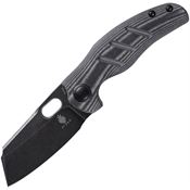 Kizer Cutlery & Knives 3488C6 Mini Sheepdog Black Linerlock Knife Black/White Handles