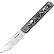 Real Steel Knives 7661 Burns Framelock Knife Gray Titanium Handles
