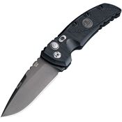 SIG Knives 36132 Auto EX-A01 Button Lock Gray Knife Black Handles