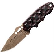 TOPS Knives 200S05 C.A.T. 200 S-Series Tan Fixed Blade Knife Black and Red Handles