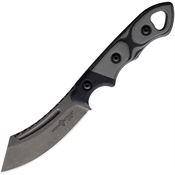 Viking Tactics K4PBG The Patriot Big Grip Black Stonewash Fixed Blade Knife Black /Gray Handles