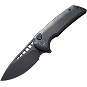 WE Knife Company 054BL1 Mini Malice Button Lock Black Stonewash Knife Black Handles