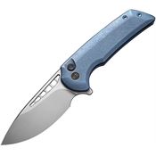 WE Knife Company 054BL3 Mini Malice Button Lock Bead Blast Knife Blue Handles