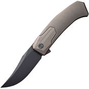 WE Knife Company 210153 Shuddan Framelock Knife Bronze Handles
